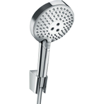 Hansgrohe Raindance Select S PorterS badset met Raind. Select S 120 3jet PowderRain handdouche met wandhouder met Isiflex`B doucheslang 125cm chroom SW204701