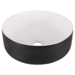 Differnz MIRA Waskom - 36x12cm - keramiek- zwart/wit SW1236911