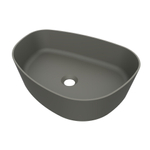 Arcqua Rocker waskom - 50x37x13cm - opbouw - rechts - organisch - cast marble beton mat SW927803