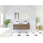 HR badmeubelen Matrix 3D badkamermeubelset 140cm 2 laden greeploos met greeplijst in kleur Charleston met bovenblad charleston SW857144