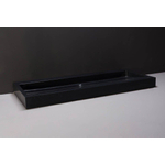 Forzalaqua Palermo wastafel 100.5x51.5x9cm Rechthoek 2 kraangaten Natuursteen Graniet gezoet SW230807