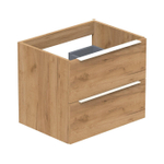 Thebalux Type onderbouwkast 60x45x50cm opbouwgreep wit mat 2 softclose lades standaard greep MDF/spaanderplaat carbon wood SW768704