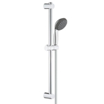GROHE Vitalo Start 100 glijstangset - 60cm - ronde handdouche - 1 straalsoort - gladde doucheslang - chroom/zwart 4357754