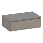 Saniclass Thin wastafelonderkast 80x46x27cm 1 greeploos lade met 0 sifonuitsparing MDF hoogglans Taupe SW86436