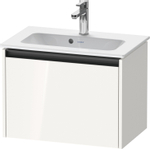 Duravit Ketho 2 wastafelonderbouwkast met 1 lade 61x39x44cm met greep antraciet hoogglans wit SW772925