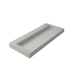 Thebalux Type Glacier wastafel 100x46x8cm 0 kraangaten 1 wasbak Rechthoek solid surface grijs mat SW717294