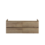 HR badmeubelen Infinity Wastafelonderkast - 140x44.8x55cm - 4 lades - greeploos - natuur eiken SW462814