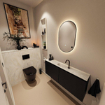 MONDIAZ TURE-DLUX 120cm toiletmeubel Urban. EDEN wastafel Ostra positie midden. Met 1 kraangat. SW1104733
