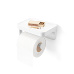 Umbra Flex toiletrolhouder - 16x11x8cm - met legplank - zelfklevend - ABS Wit SW928302