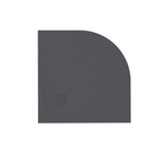 ZEZA Grade douchevloer - 80x80cm - antislip - antibacterieel - mineraalmarmer - kwartrond - mat zwart SW1152801