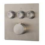 Wiesbaden Caral Klik Pro afbouwdeel inbouwthermostaat 3 weg geborsteld staal SW717353