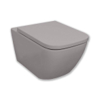 Royal Plaza Brevis Toiletset - 52.5cm - hangend - spoelrandloos - diepspoel - met zitting - softclose - quick release - cement SW1122461