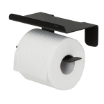 Tiger Colar Toiletrolhouder - met planchet - zelfklevend - zwart SW877220