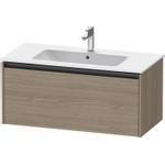 Duravit Ketho 2 wastafelonderbouwkast met 1 lade 101x48x44cm met greep antraciet eiken terra mat SW772379