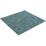 The Mosaic Factory Amsterdam mozaïektegel - 32.2x32.2cm - wand en vloertegel - Vierkant - Glas Turquoise glans SW654804