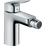 Hansgrohe Logis 1 gats bidetkraan 100 met waste chroom 0605658