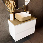 Mondiaz TOP 23 Topblad - 70x23.5x0.9cm - geschikt voor afdekplaat - Solid surface - Oro SW1020007