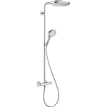 Hansgrohe Raindance PowderRain Select S 240 2jet showerpipe: m. Ecostat Comfort douchekraan thermostatisch m. Raind. Select S 120 3jet handdouche en hoofddouche 1jet chroom SW204694