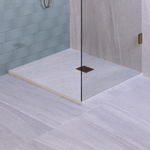 BRAUER Relievo Crag Douchebak 90x90cm antislip antibacterieel mineraalmarmer mat wit SW543398