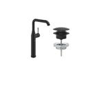 Grohe Essence Wastafelkraan - xl-size - hoog - afvoergarnituur - push up - phantom black SW1204277