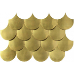 Dune Materia Mosaics Mozaiektegel 20x30cm Sirena Gold Visschub 5mm Mat/glans Gold SW798686