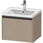 Duravit Ketho 2 wastafelonderbouwkast met 1 lade 58.4x45.5x44cm met greep antraciet Linnen mat SW772098