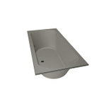 Xenz Lagoon ligbad - 190x90cm - met overloop - zonder afvoer - Acryl Cement Mat SW103405