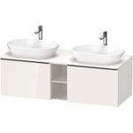 Duravit D-Neo wastafelonderkast 140x45.9x55cm 2 lades wit Hoogglans SW641222