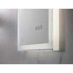 Crosswater Dune spiegel 40x60x3.4cm met direct dimbaar LED verlichting 3000K tot 6200K zilver SW487186