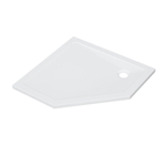 ZEZA Selva Douchebak - 90x90x4cm - vijfhoek - acryl - glans wit SW999946