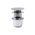 Clou InBe stop/go afvoerplug met platte afdekkap rond chroom SW9468