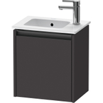 Duravit Ketho 2 fonteinkast met 1 deur 41x29.2x44cm rechts, met greep antraciet grafiet supermat SW772338