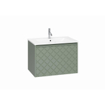 Crosswater Vergo Wastafelonderkast - 69.8x47.6x45.5cm - softclose - MDF Sage green SW876320