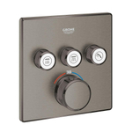 Grohe Grohtherm SmartControl Inbouwthermostaat - 4 knoppen - vierkant - brushed hard graphite SW439023