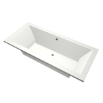 Xenz Society ligbad - 200x90cm - met overloop - zonder afvoer - Acryl Edelweiss mat SW103372