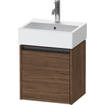 Duravit Ketho 2 wastafelonderbouwkast met 1 deur 43.4x33.8x44cm links, met greep antraciet donker noten mat SW772703