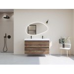 HR badmeubelen Infinity XXL 3D Badkamermeubelset - 120 cm - 1 keramische wasbak just wit - 2 kraangaten - 2 lades - charleston SW863522