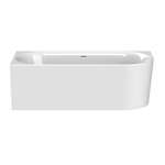 Plieger Kansas Hoekbad - 180x80x60cm - hoek links - met slotoverloop - met af- en overloopgarnituur - met poten - acryl - wit SW901469