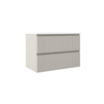 Adema Prime Blend Wastafelonderkast - 80x55x45.9cm - 2 lades - geintegreerde greep - MDF - mat cotton (beige) SW892643
