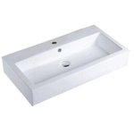 Best Design Class wastafel 80x46x16cm met 1 kraangat porselein SW9957