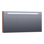 BRAUER Promise Deluxe spiegelkast - 140x70x15cm - met directe verlichting 3 dubbelzijdige spiegeldeuren - Forest Cacao SW371717