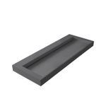 Thebalux Type Glacier wastafel 120x46x8cm 0 kraangaten 1 wasbak Rechthoek solid surface antraciet mat SW717278