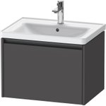 Duravit Ketho 2 wastafelonderbouwkast met 1 lade 63.4x45.5x44cm met greep antraciet grafiet mat SW772425