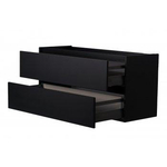 Wiesbaden Marmaris onderkast met 2 laden 2 uitsparingen 120 x 45 cm mat zwart SW545286
