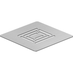 Duravit Sustano afvoerafdekking 13x13x1.5cm mat RVS SW813651