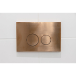 QeramiQ Push metal Bedieningsplaat Koper met ronde dualflush frontbediening voor Geberit UP320 inbouwreservoir SW706196