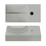 Clou Vale fontein 38 cm met kraangat rechts mat grijs keramiek SW809540