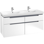 Villeroy & Boch Subway 2.0 wastafelonderkast 128.7x59cm 4 lades Wit mat SW479834