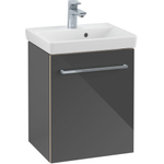 Villeroy en boch Avento wastafelonderkast 417x520x346 1xdeur scharn.links crystal grey SW59874