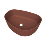 Arcqua Rocker waskom - opbouw - organisch links - 50x37cm - mat terracotta SW1209122